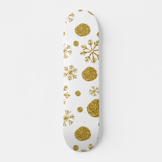 Skateboard Golden Snow Flakes 1 (Devant)