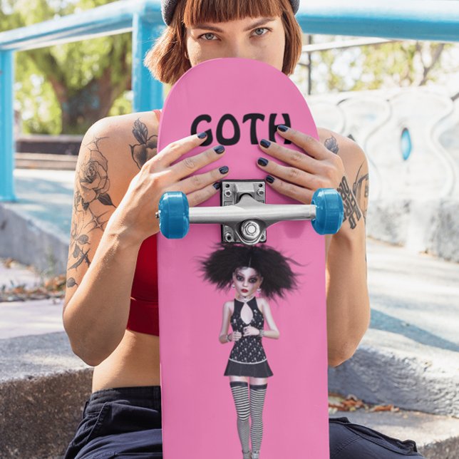 SKATEBOARD GOTH GIRL PINK GIRLS SKATEBOT (Créateur téléchargé)