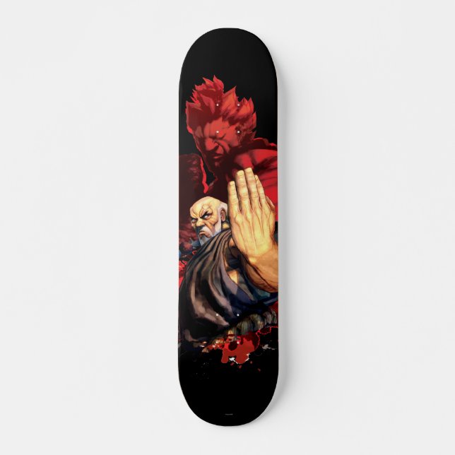 Skateboard Gouken Contre Akuma (Devant)