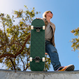 Skateboard Gouttes d'eau sur métal vert