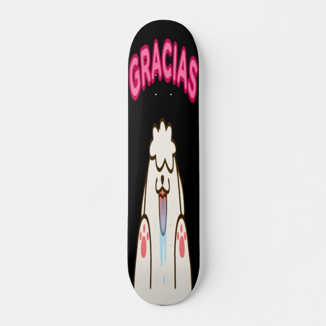 Skateboard Gracias - Lick White Dog (Devant)