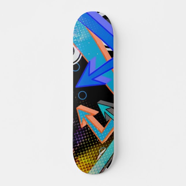 Skateboard Graffiti Arrows and Halftone Effect (Devant)