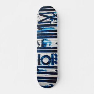 Skateboard Graffiti bleu