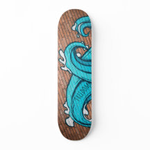 Graffiti Blue Great Wave Personnalisé