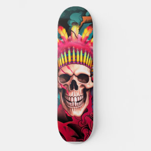 Skateboard Graffiti crâne amérindien