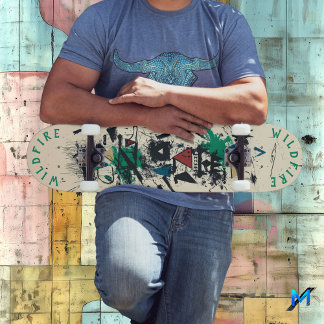 Skateboard Graffiti élégant avec éléments Abstraits géométriq