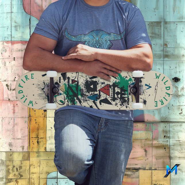 Skateboard Graffiti élégant avec éléments Abstraits géométriq (Créateur téléchargé)