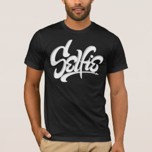 Skateboard Graffiti Selfie Street Art Lettering T-Shirt