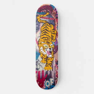 Skateboard Graffiti Tiger
