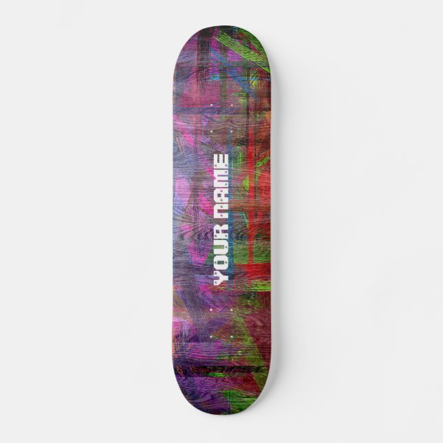 Skateboard Grain en bois coloré #2 (Recto)