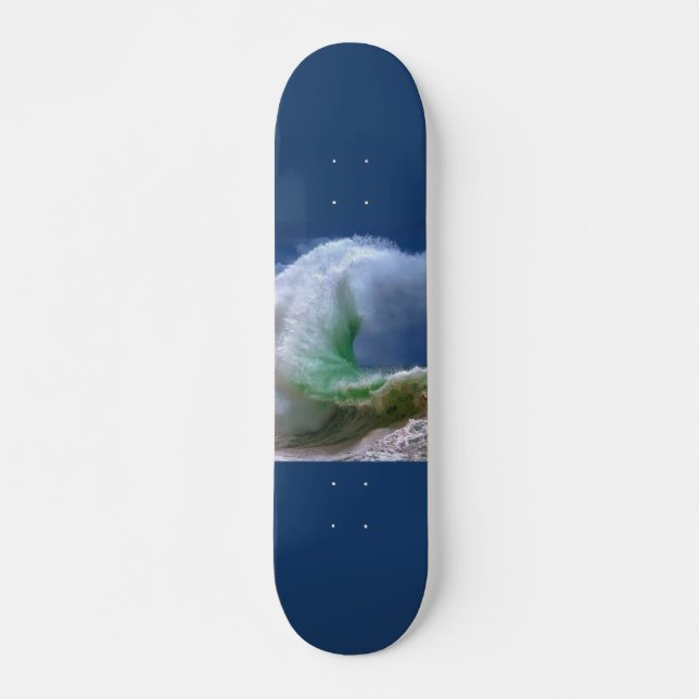 Skateboard grandes vagues bleues (Devant)