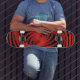Skateboard Graphiques spiraux rouges et noirs : Tableau de bo (Outdoor 3)