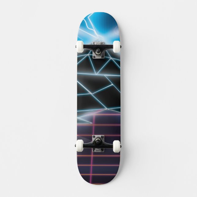 Skateboard Graphisme de jeu vidéo rétro des années 80 (Recto)