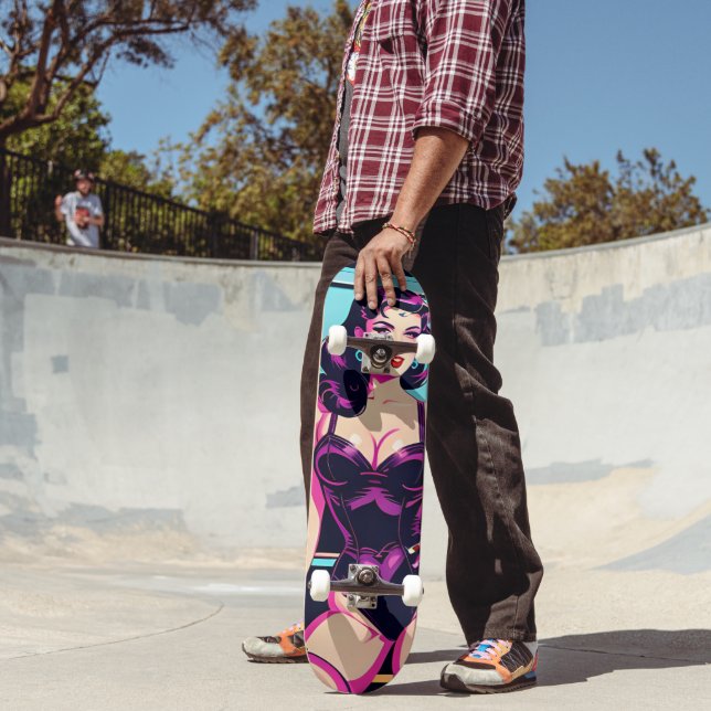 Skateboard Graphisme Pinup Pop (Extérieur 2)