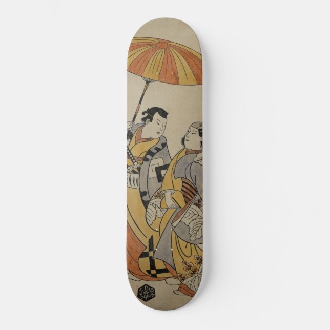 Skateboard Gravure sur bois japonaise #2 (Recto)