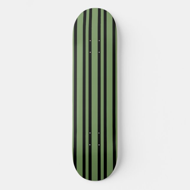 Skateboard Green Black Stripes Pattern (Recto)