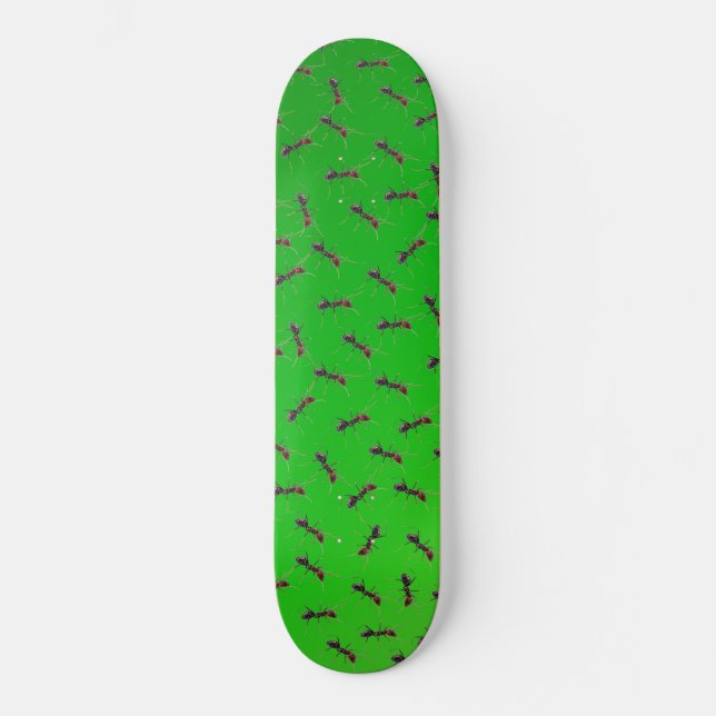 Skateboard Green Bull Ants Swarming, (Recto)