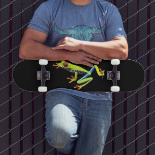 Skateboard Grenouille à feuilles rouges
