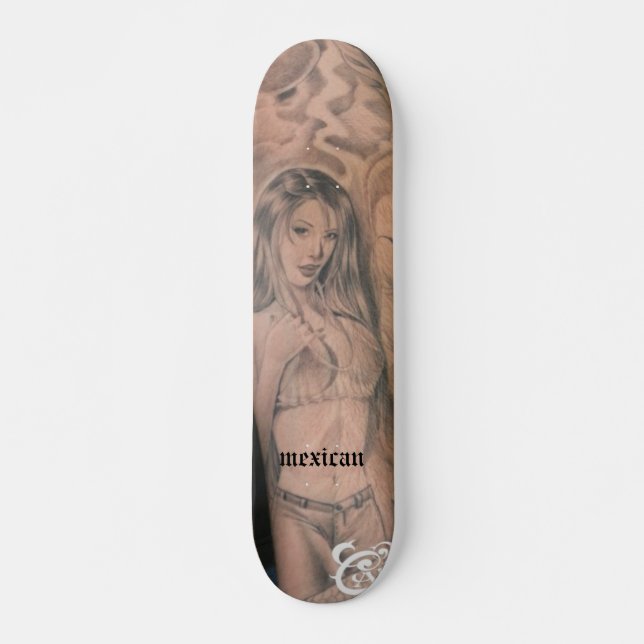 Skateboard gril mexicain (Devant)