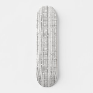 Skateboard Grille industrielle noir et blanc minimaliste mode