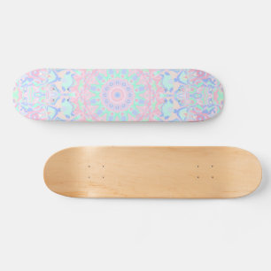 Skateboard Groovy Trippy Rétro Boho Hippie Pastel Mandala