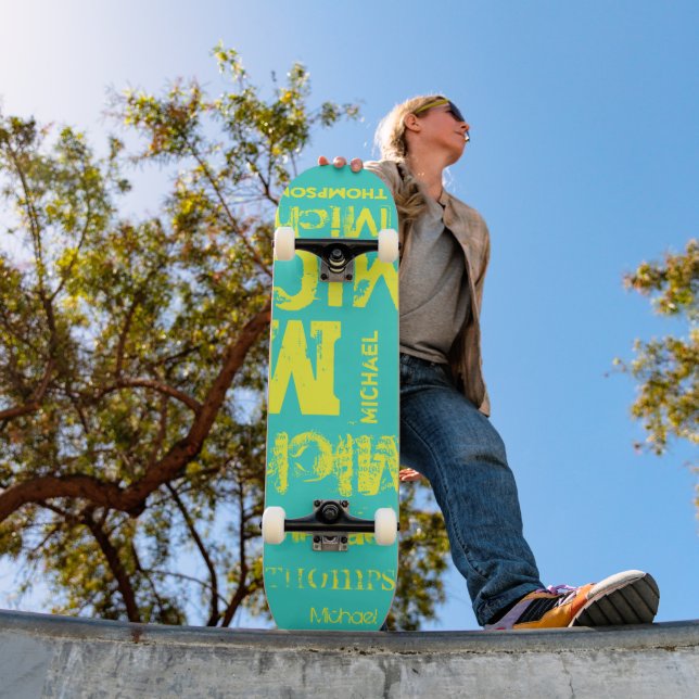 Skateboard Grunge déprimé Typographie urbaine Mot Cloud (Extérieur 1)