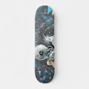 Skateboard Grunge Modern Space Astronaut Street Art