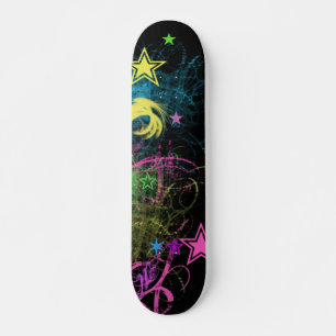 Skateboard Grunge Stars Platines multicolores