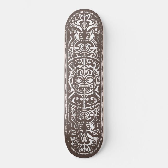 Skateboard Grunge tribale polynésienne de visage (Recto)