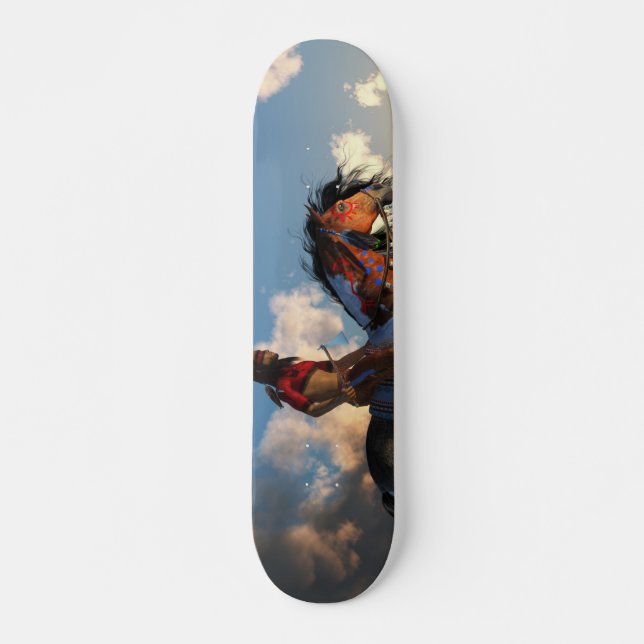 Skateboard Guerrier et cheval de guerre (Devant)