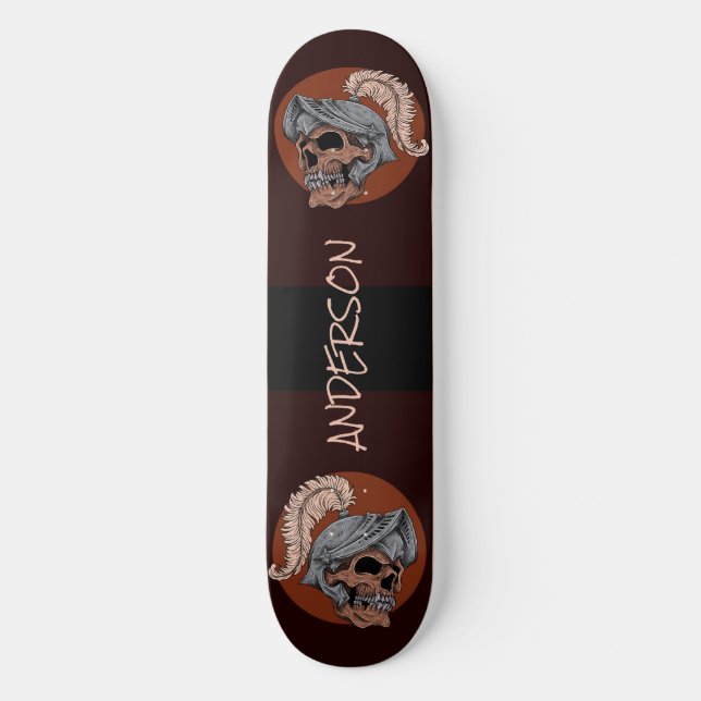 Skateboard Guerriers du crâne personnalisés (Recto)