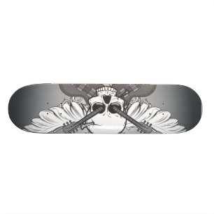 Skateboard Guitar skull