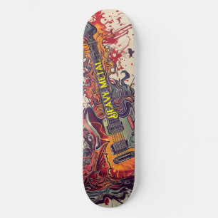 Skateboard Guitare électrique en métal lourd