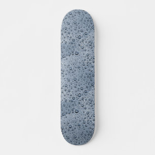 Skateboard Gunmetal grey water droplets