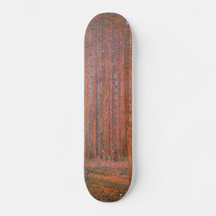 Skateboard Gustav Klimt Fir Forêt Tannenwald Arbres rouges