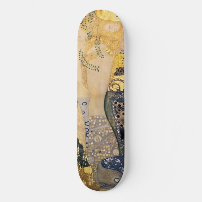 Skateboard Gustav Klimt - Serpents d'eau I (Recto)