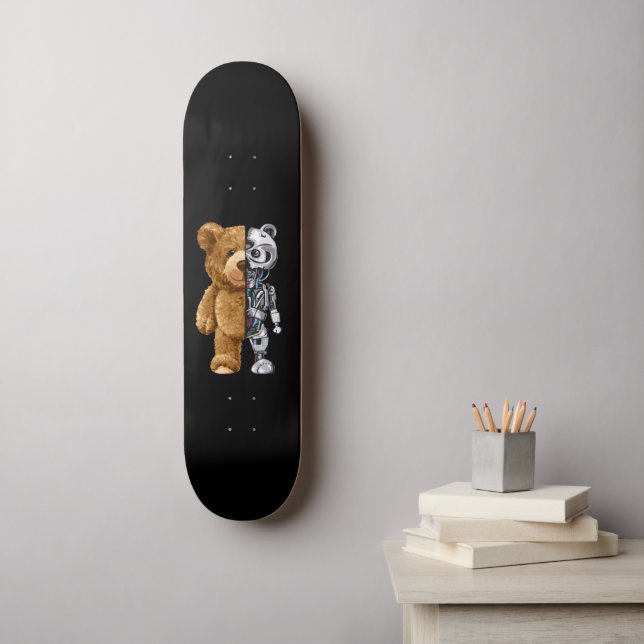 Skateboard Half Bear Half Robot (Art mural)