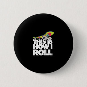 Skateboard Halfpipe Tricks - Extreme Sports Skateb 2 Inch Round Button