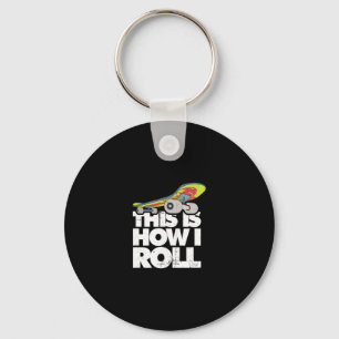 Skateboard Halfpipe Tricks - Extreme Sports Skateb Keychain