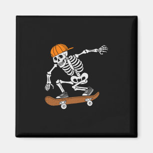 Skateboard Halloween Costume Skeleton Skateboardin Magnet