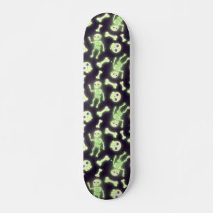 Skateboard Halloween Cute Éffrayant Squelette brillant Os Cr
