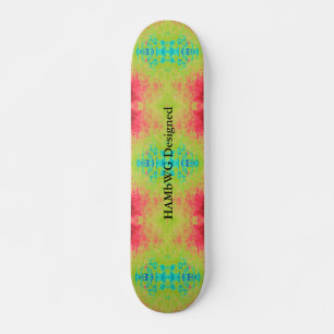 Skateboard HAMbyWG Conçu - Type teint vert PInk bleu