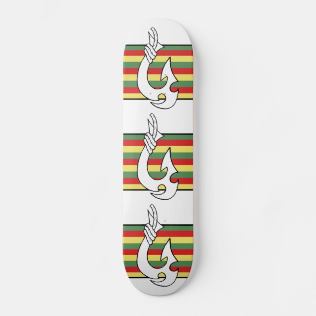 Skateboard Hameçon hawaïen tribal (Recto)