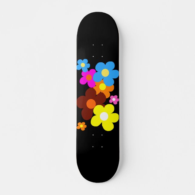Skateboard Happy Flowers (Devant)