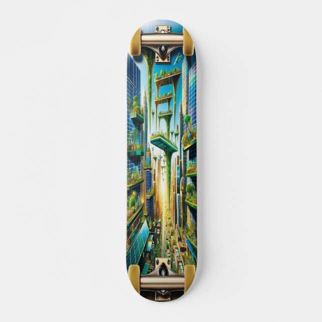 Skateboard "Harmonie futuriste" (Devant)