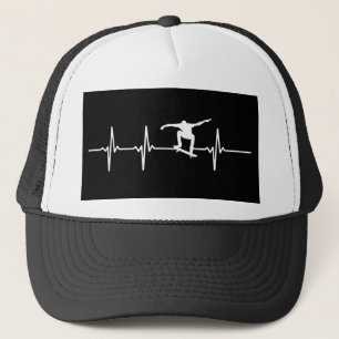 Skateboard Heartbeat Trucker Hat
