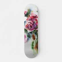 Hermosas Rosas Rojas en Arte Acuarela