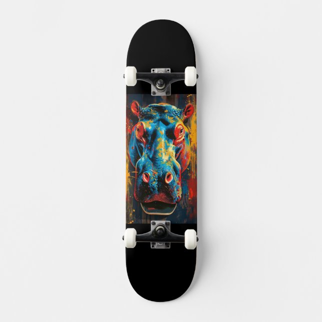 Skateboard Hippopotame (Recto)