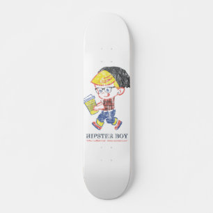 Skateboard Hipster Boy désespéré vintage Parodie illustration