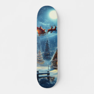 Skateboard Hiver/Père Noël/Noël/Neige